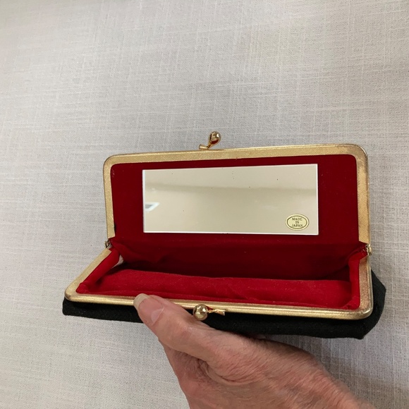 Vintage Petit Point Tapestry Clutch Purse 1950s Made in Japan Floral Evening Bag - Picture 4 of 8